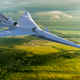 An artist’s depiction of the X-59 Quiet SuperSonic Technology X-plane, or QueSST, which is currently in development.